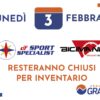 Df sport specialist avvisa i suoi gentili clienti che sarà chiusa nella giornata di lunedì 3 Febbraio per inventario. Ci scusiamo per il disagio arrecatovi e ci vediamo martedì 4 Febbraio!!